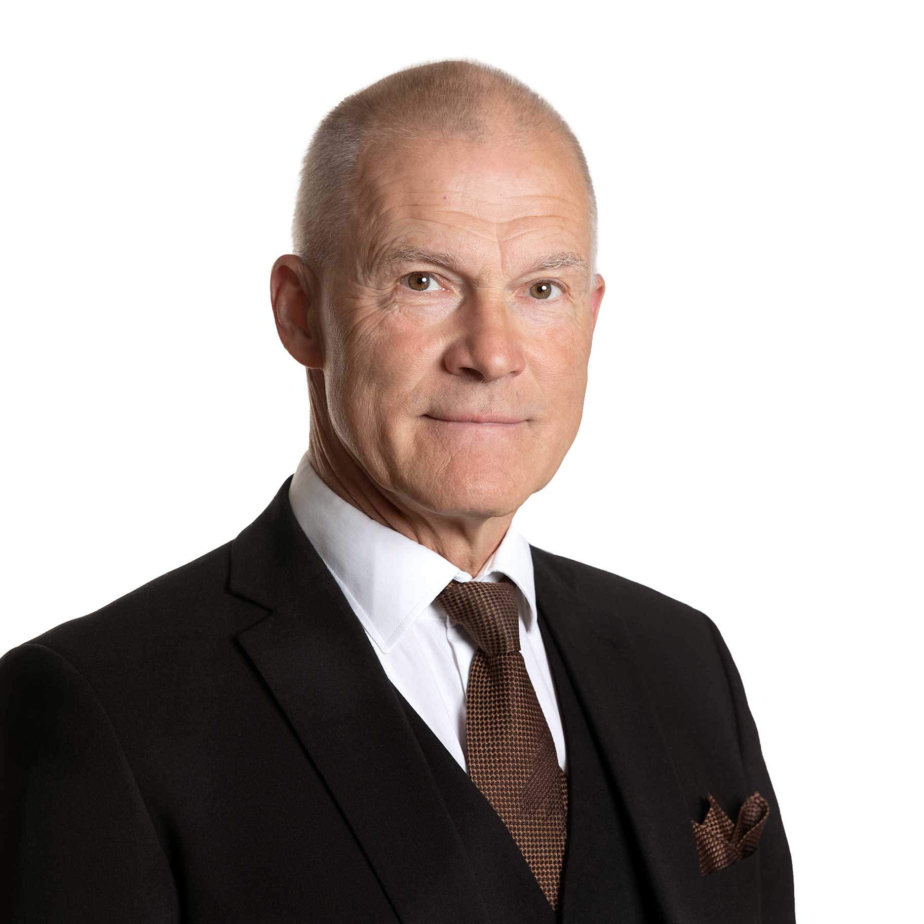 Professionell porträttbild för LinkedIn, tagen i Malmö-studio.